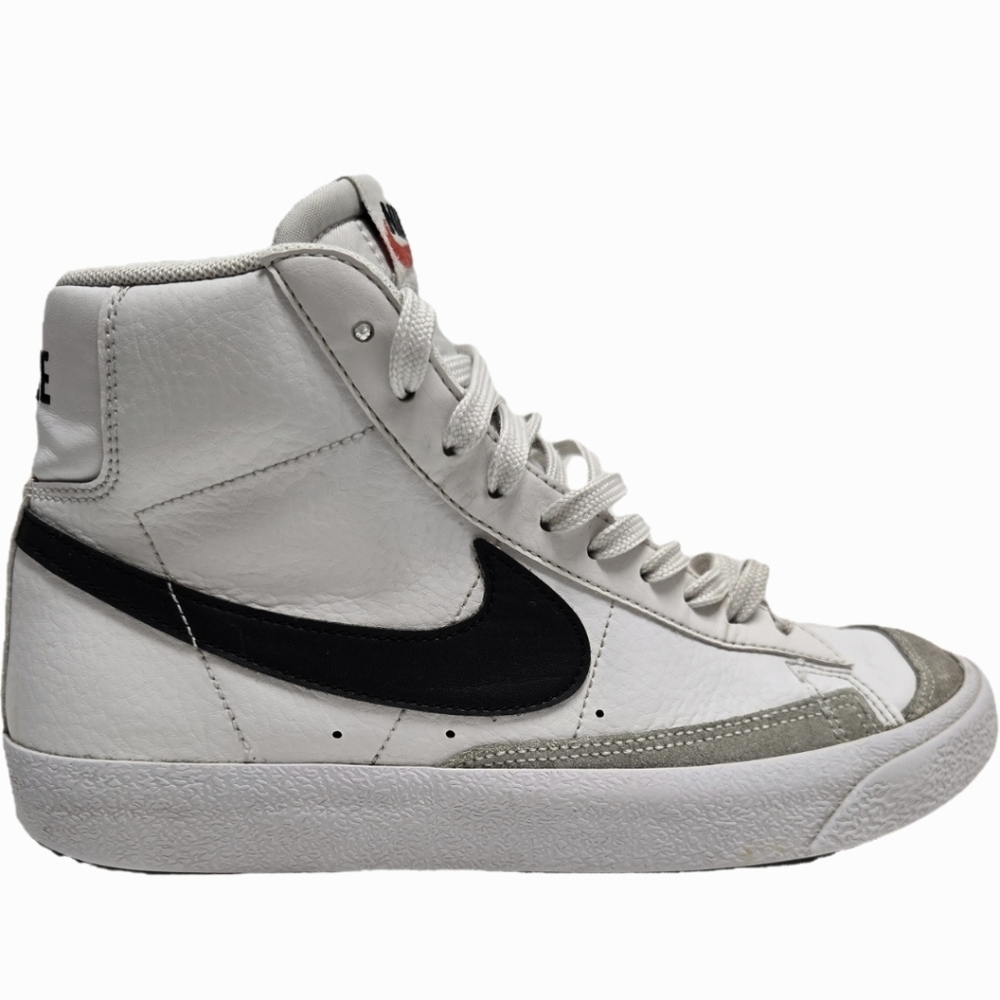 Nike Blazer Mid 77 White and Black High-Top Sneakers Kids 6